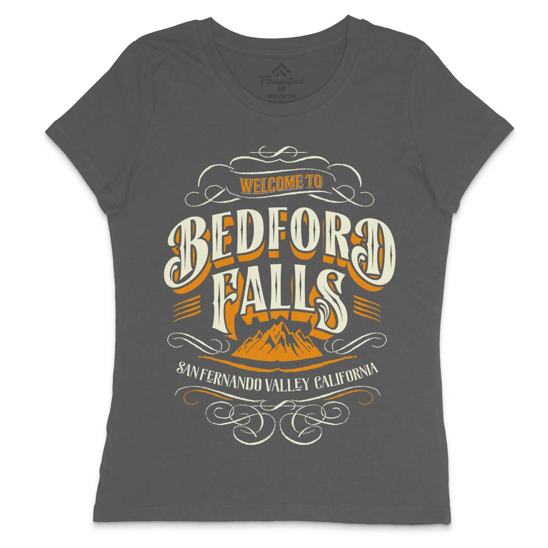 Bedford Falls Womens Crew Neck T-Shirt Christmas D148