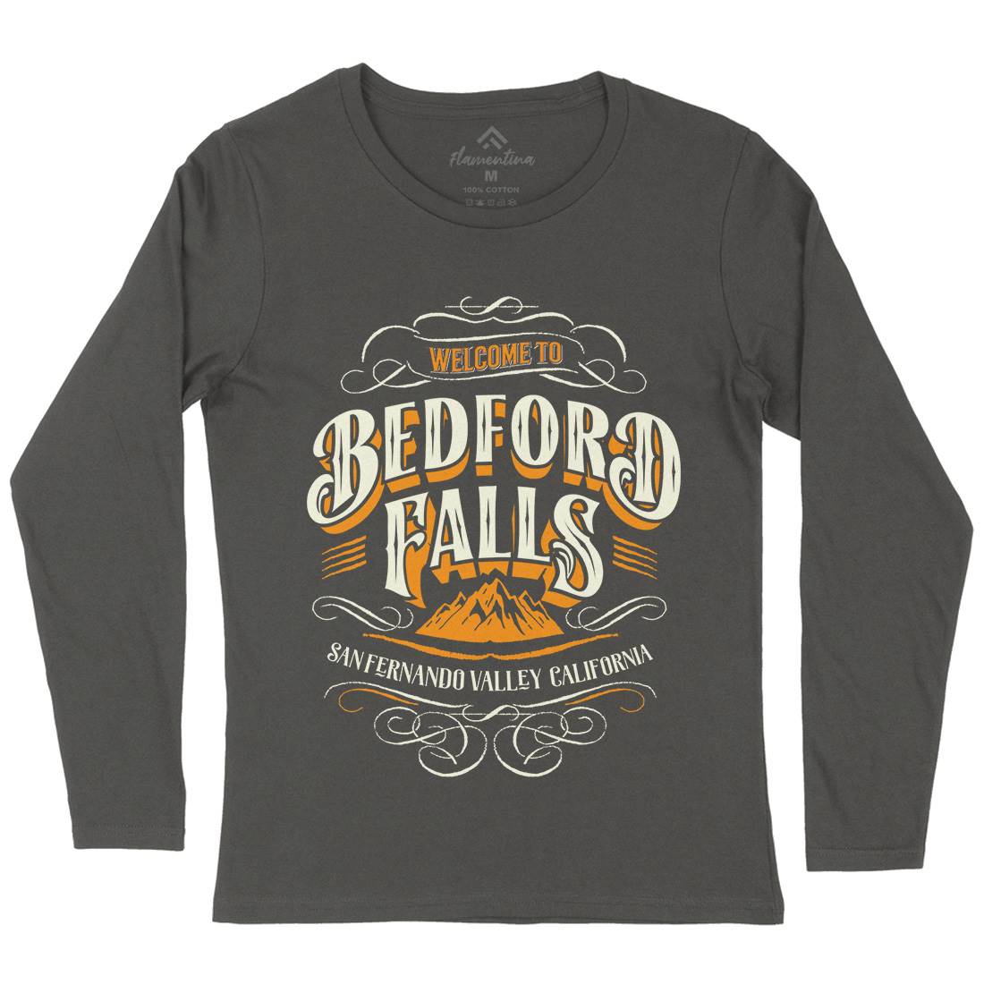 Bedford Falls Womens Long Sleeve T-Shirt Christmas D148