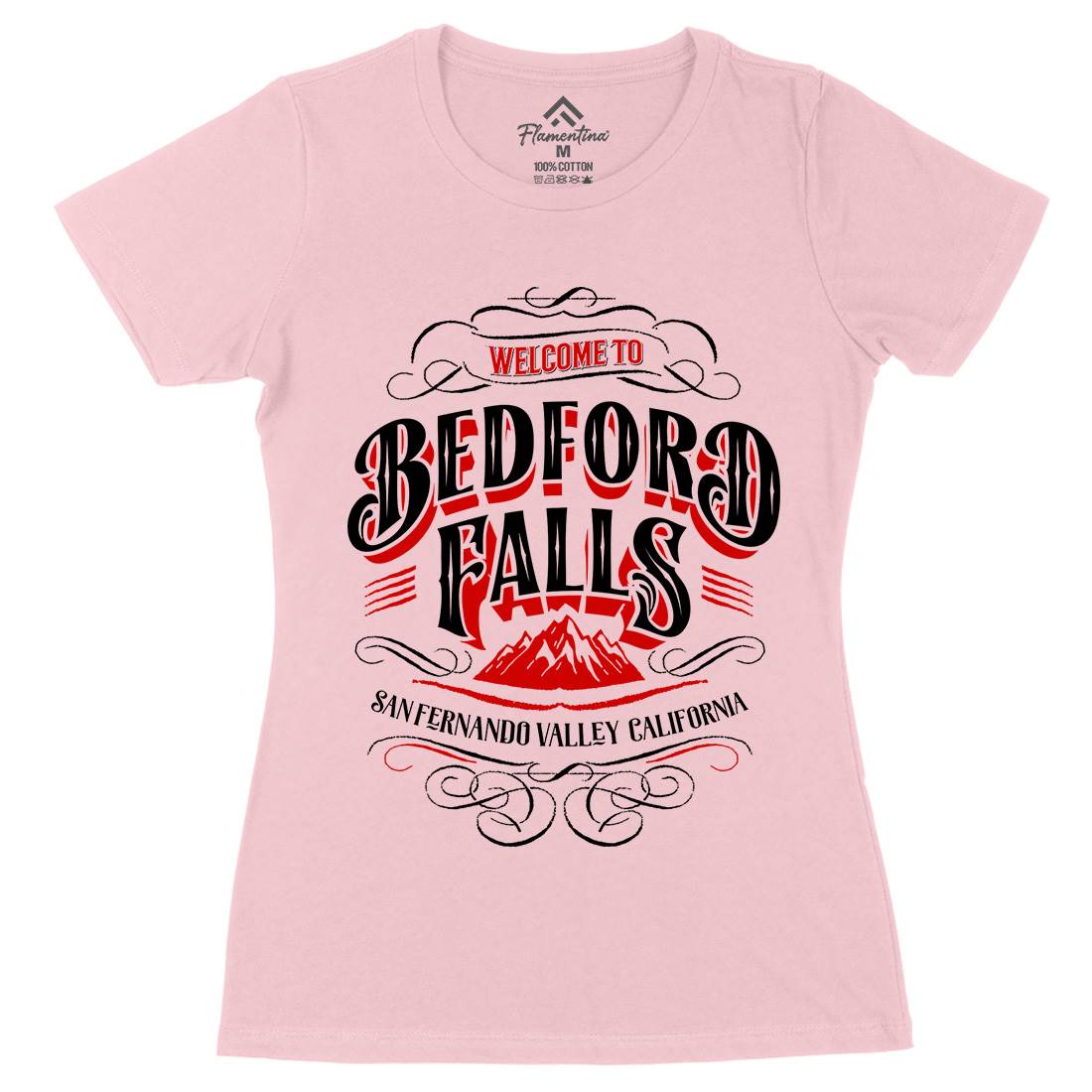 Bedford Falls Womens Organic Crew Neck T-Shirt Christmas D148