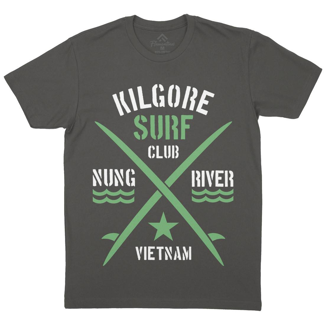 Kilgore Club Mens Organic Crew Neck T-Shirt Surf D234
