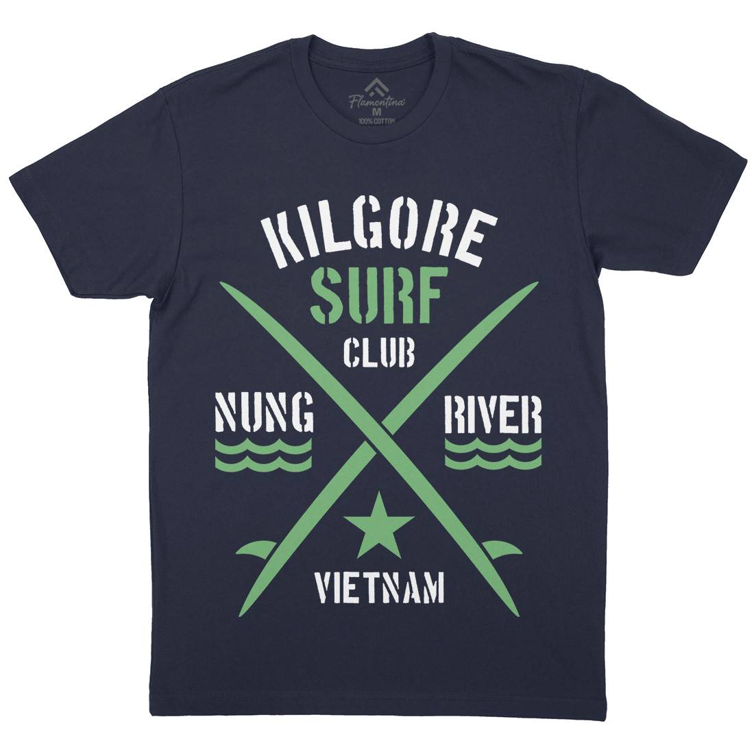 Kilgore Club Mens Organic Crew Neck T-Shirt Surf D234