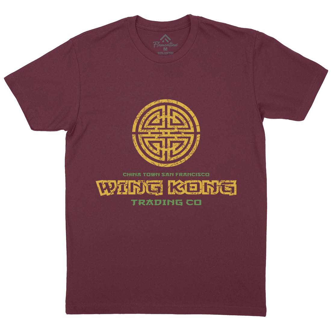 Wing Kong Exchange Mens Organic Crew Neck T-Shirt Asian D358