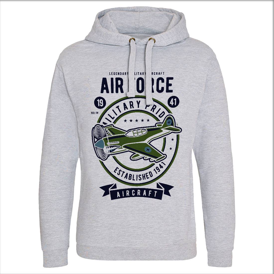 Air Force Mens Hoodie Without Pocket Army D502