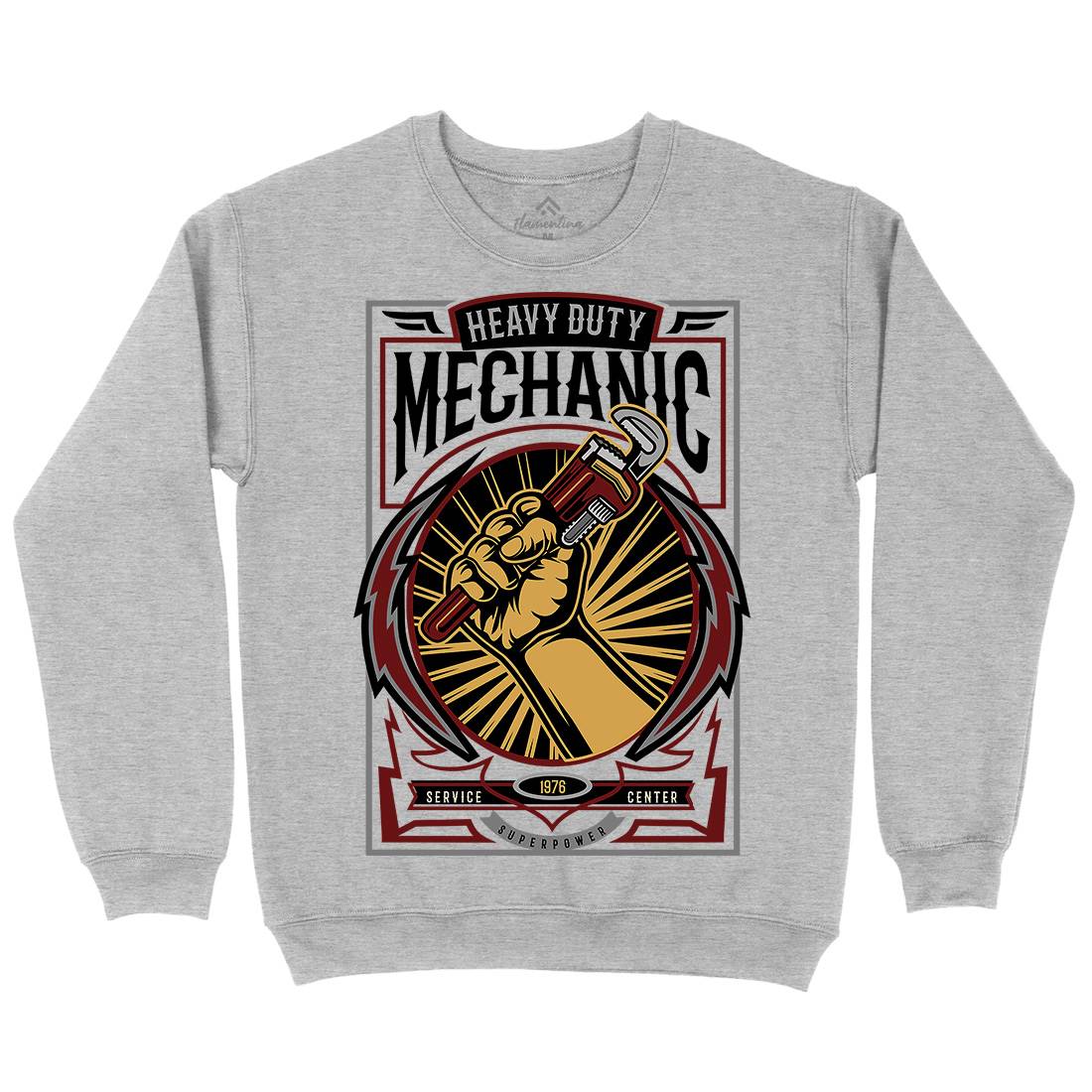 Mechanic Mens Crew Neck Sweatshirt Work D546