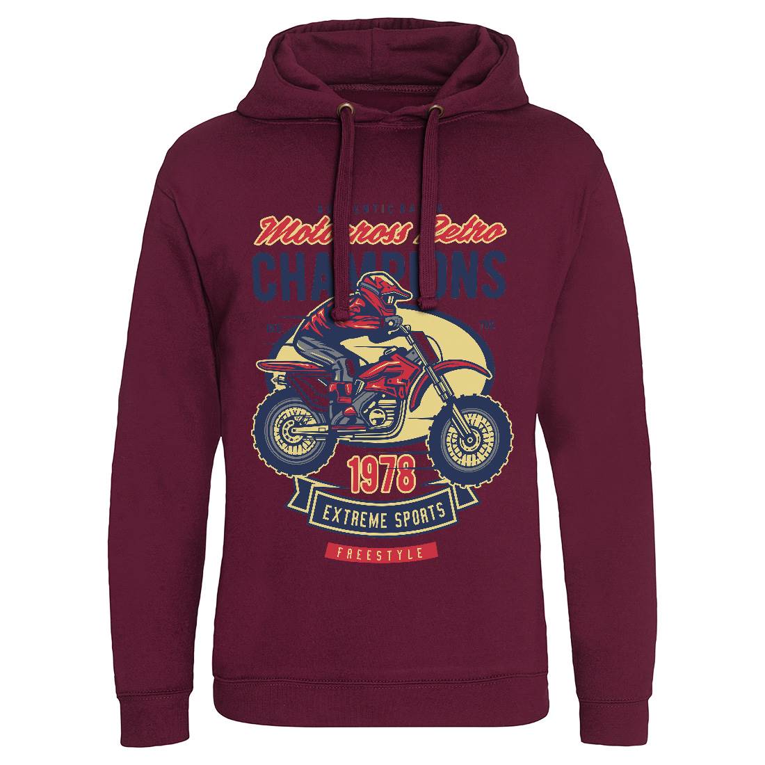 Motocross Retro Champion Mens Hoodie Without Pocket Motorcycles D552