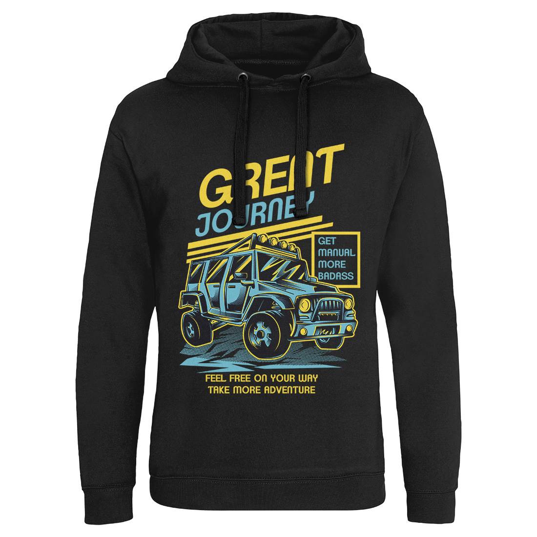 Great Journey Mens Hoodie Without Pocket Cars D600