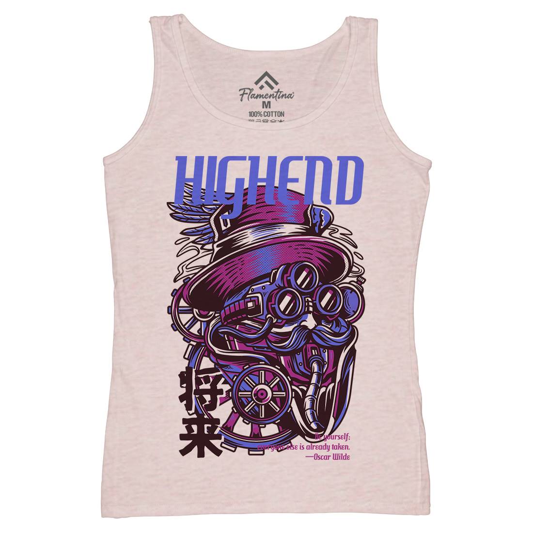 High End Womens Organic Tank Top Vest Steampunk D610
