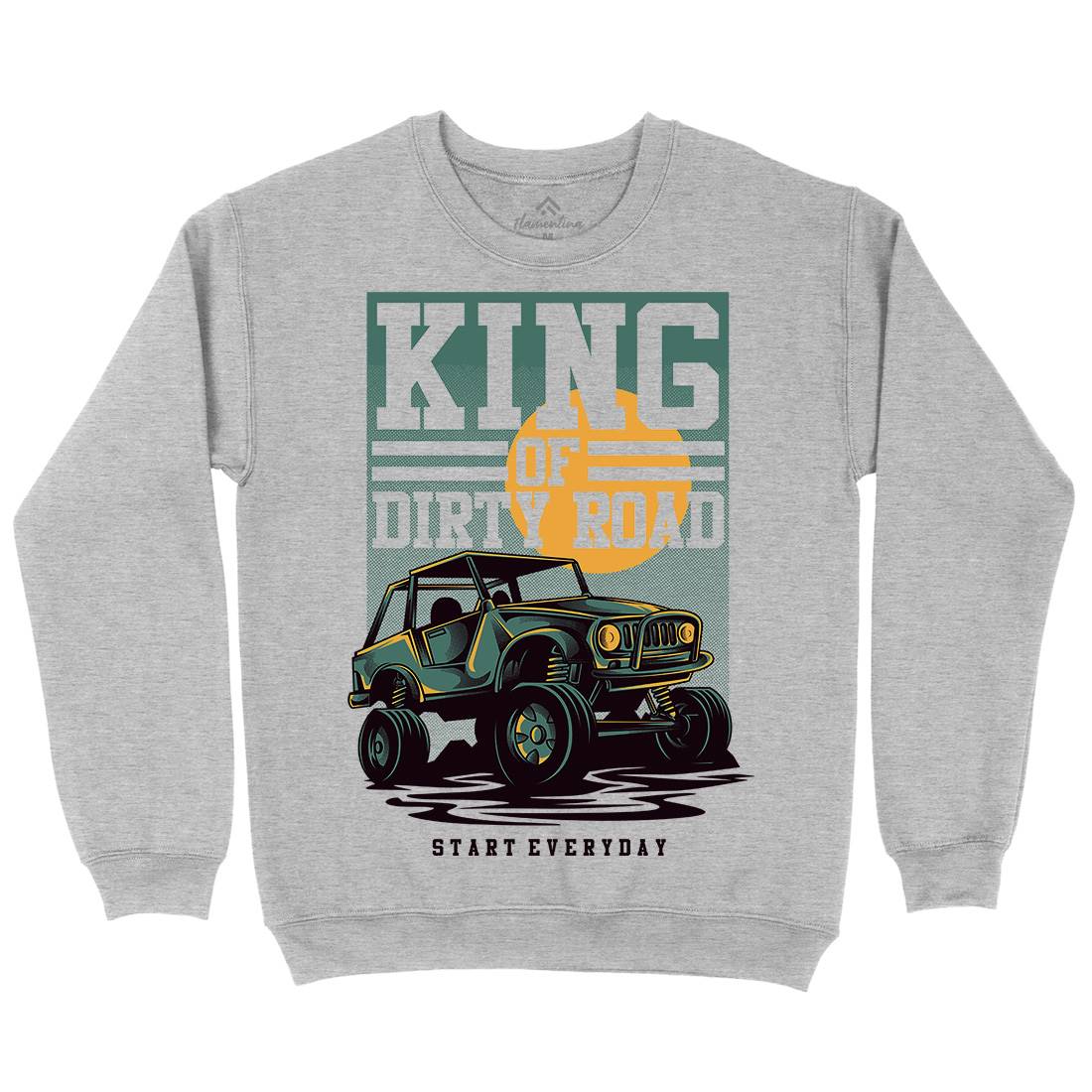 King Of Dirty Road Mens Crew Neck Sweatshirt Cars D631