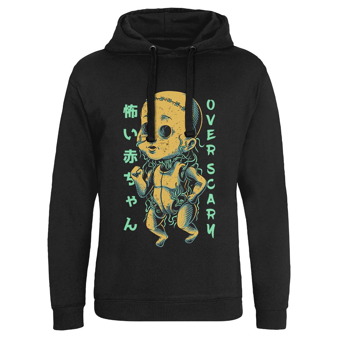 Over Scary Mens Hoodie Without Pocket Horror D675