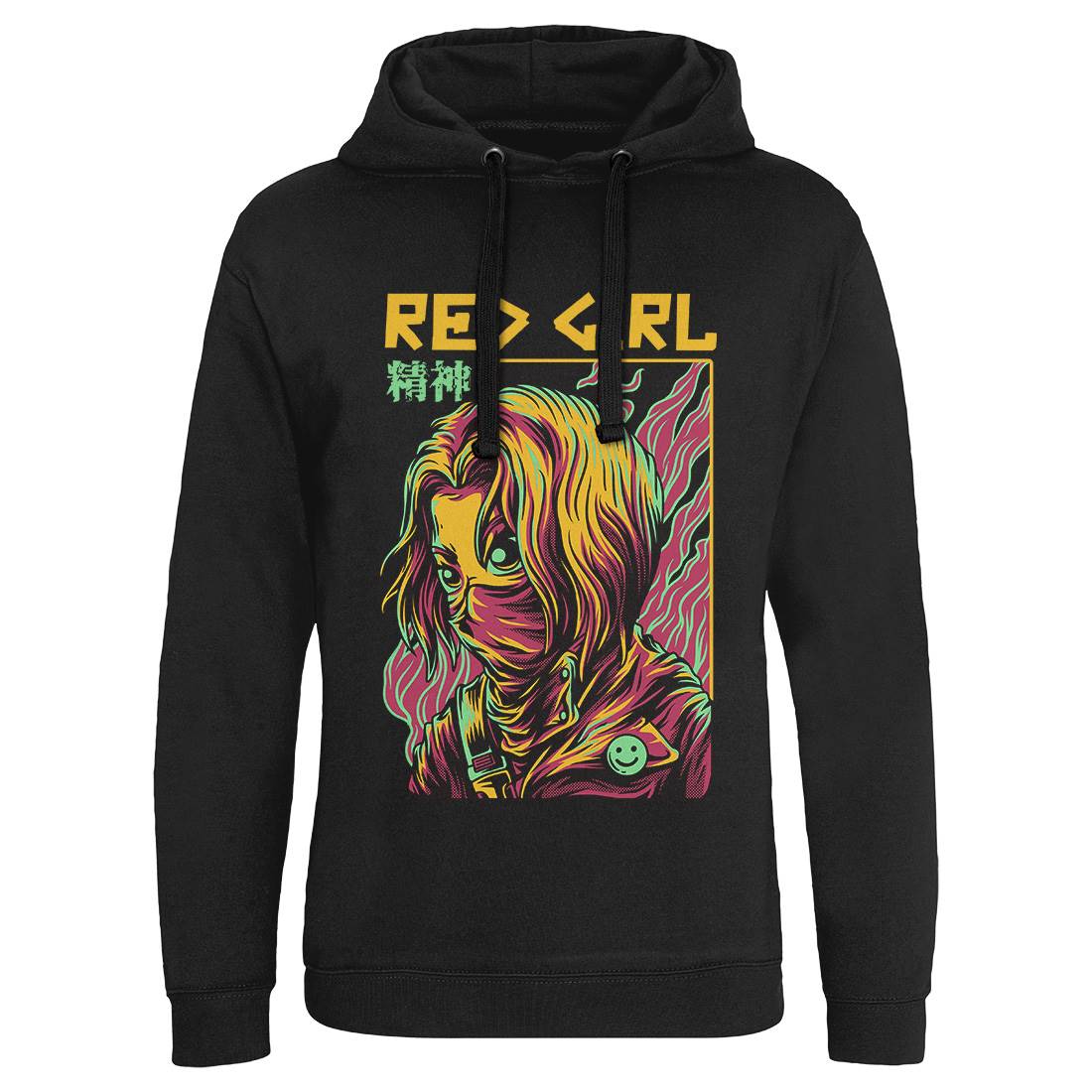 Red Girl Mens Hoodie Without Pocket Horror D694