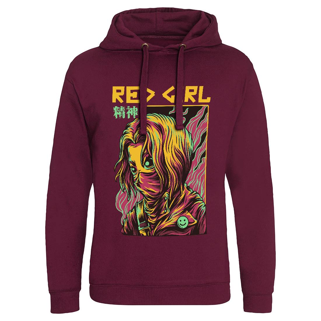 Red Girl Mens Hoodie Without Pocket Horror D694