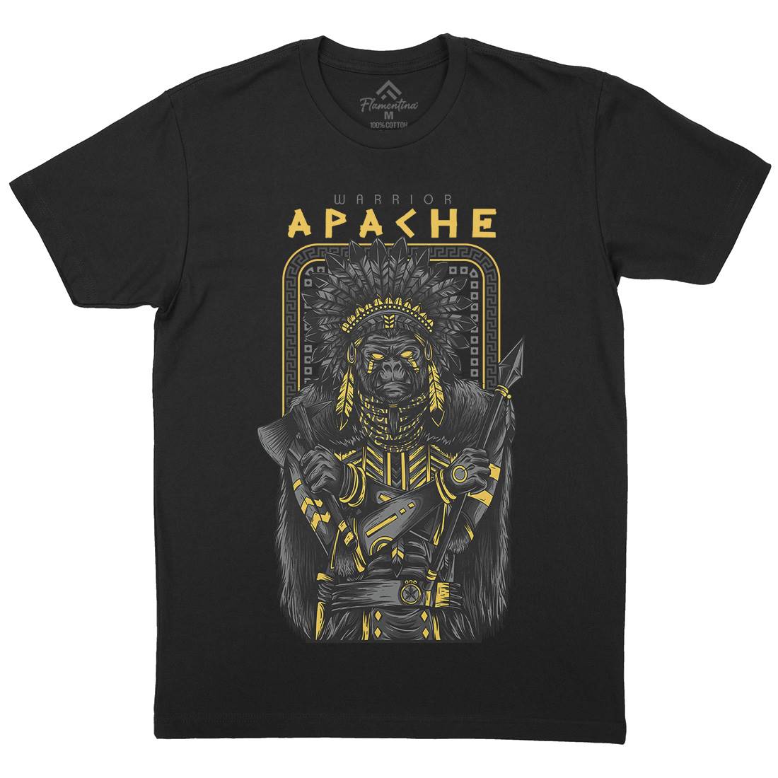 Apache Mens Crew Neck T-Shirt Warriors D708