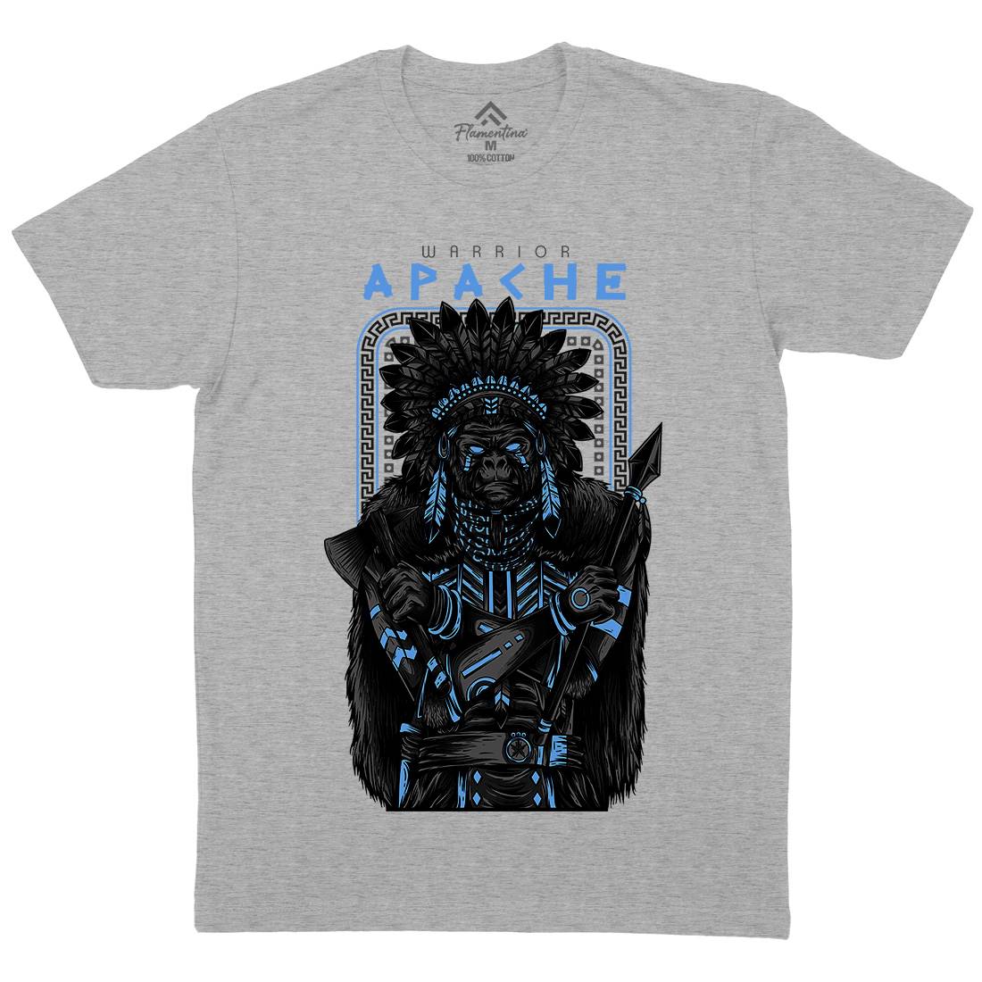 Apache Mens Crew Neck T-Shirt Warriors D708