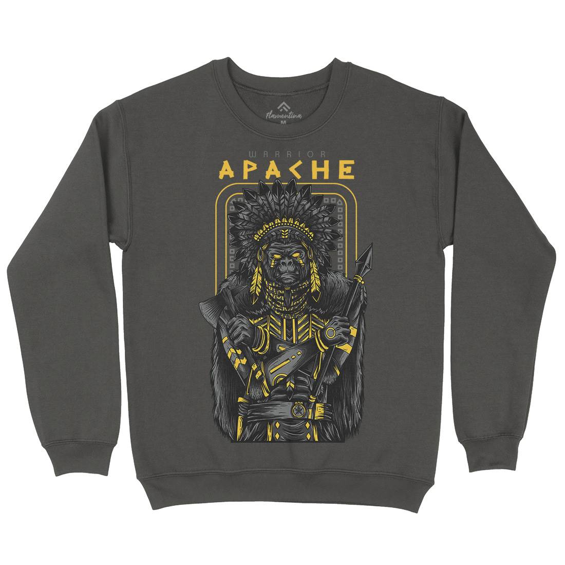Apache Mens Crew Neck Sweatshirt Warriors D708