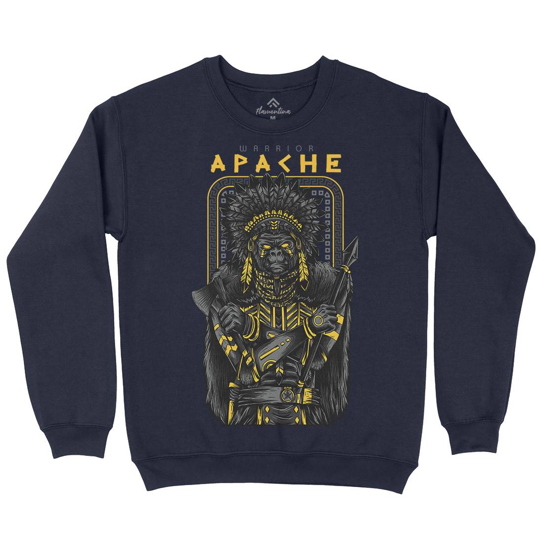 Apache Mens Crew Neck Sweatshirt Warriors D708