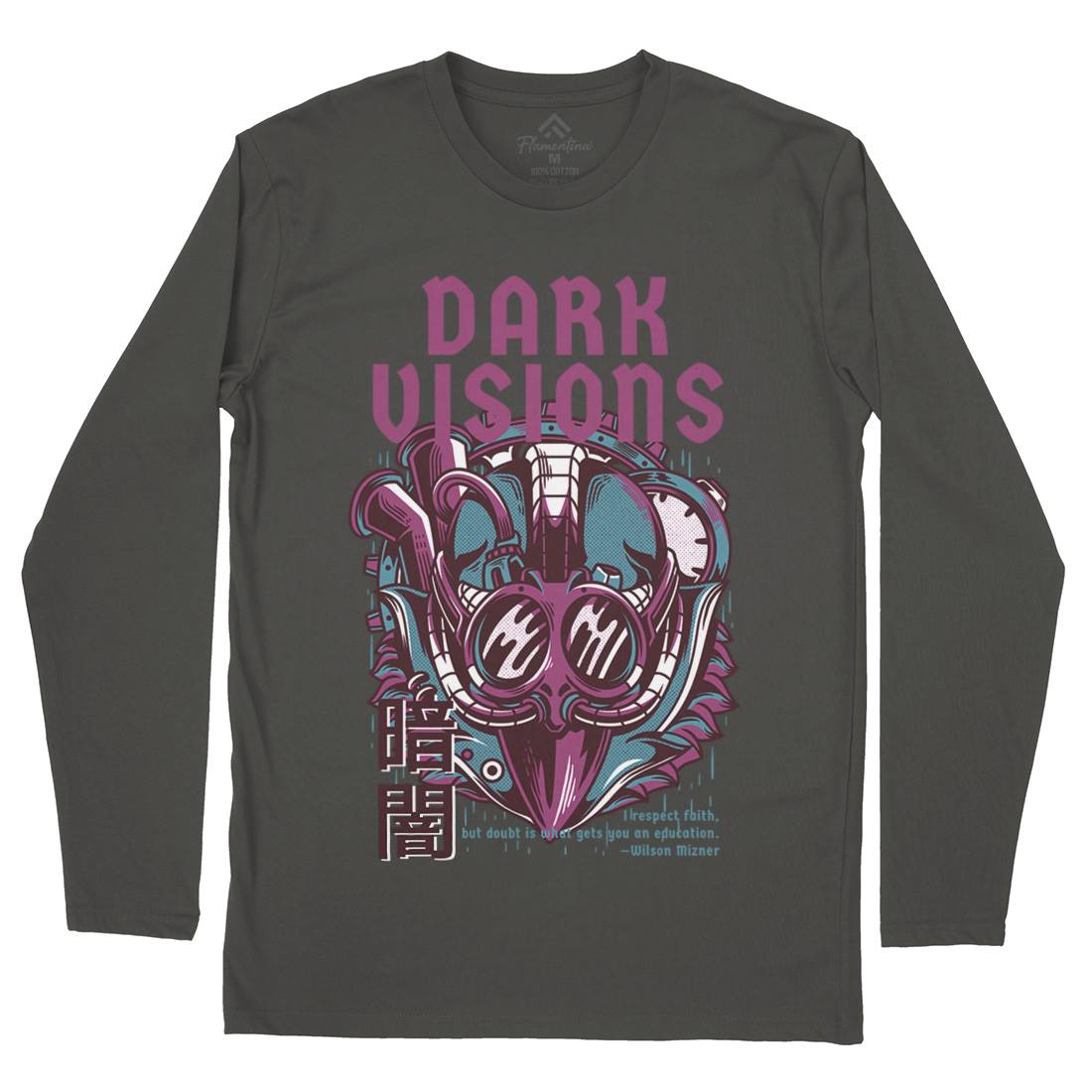 Dark Visions Mens Long Sleeve T-Shirt Steampunk D748