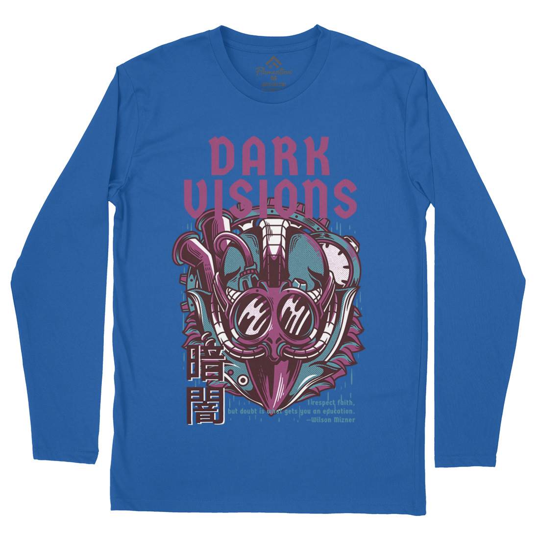 Dark Visions Mens Long Sleeve T-Shirt Steampunk D748