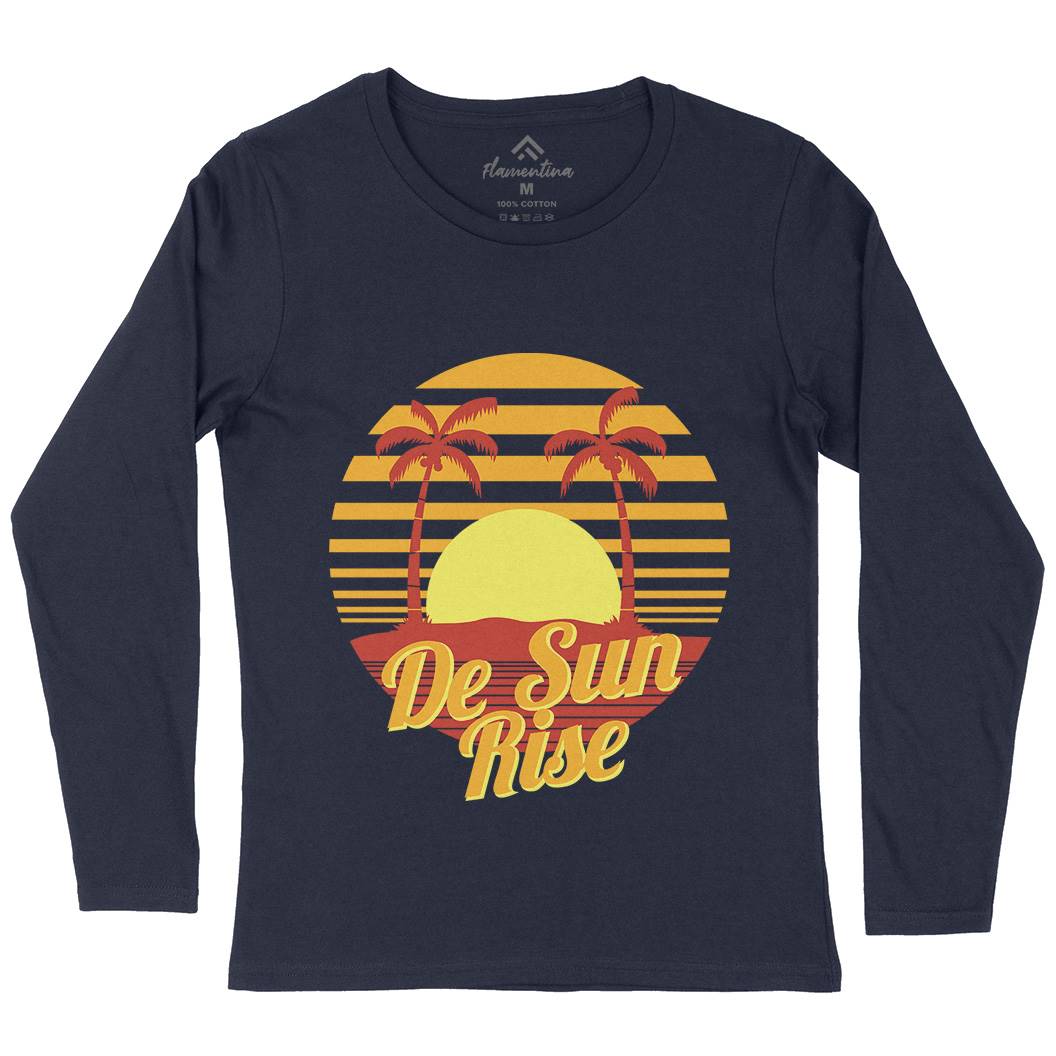 Sun Rise Womens Long Sleeve T-Shirt Holiday D752