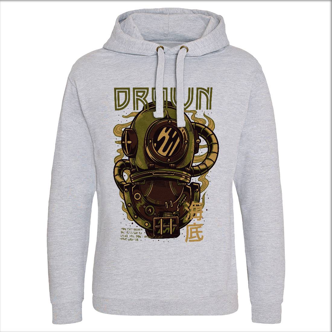 Drown Mens Hoodie Without Pocket Navy D762