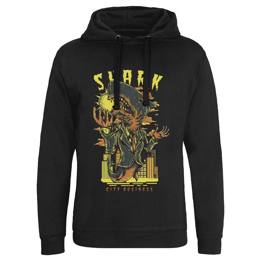 Shark City Mens Hoodie Without Pocket Horror D813