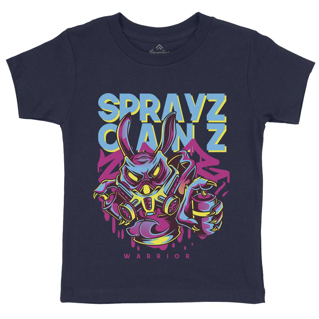 Spray Cans Kids Organic Crew Neck T-Shirt Graffiti D833