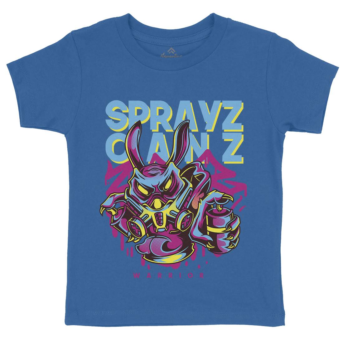 Spray Cans Kids Organic Crew Neck T-Shirt Graffiti D833