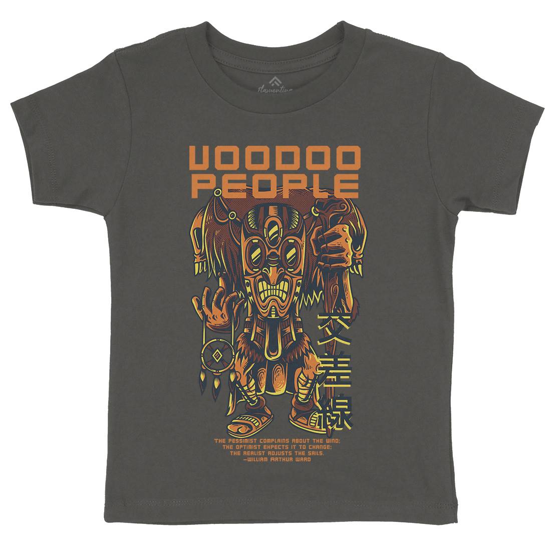 Voodoo People Kids Organic Crew Neck T-Shirt Horror D875