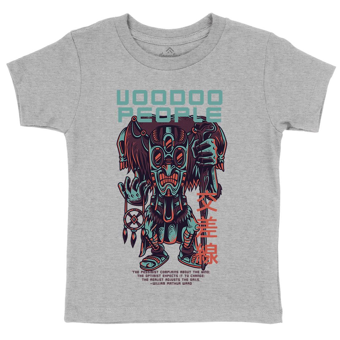 Voodoo People Kids Organic Crew Neck T-Shirt Horror D875