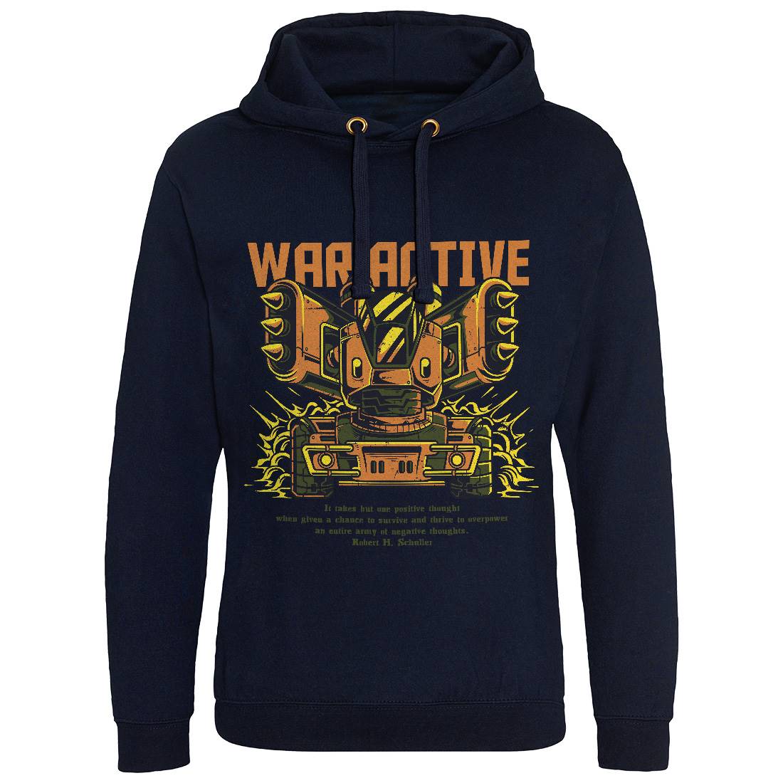 War Active Mens Hoodie Without Pocket Army D877