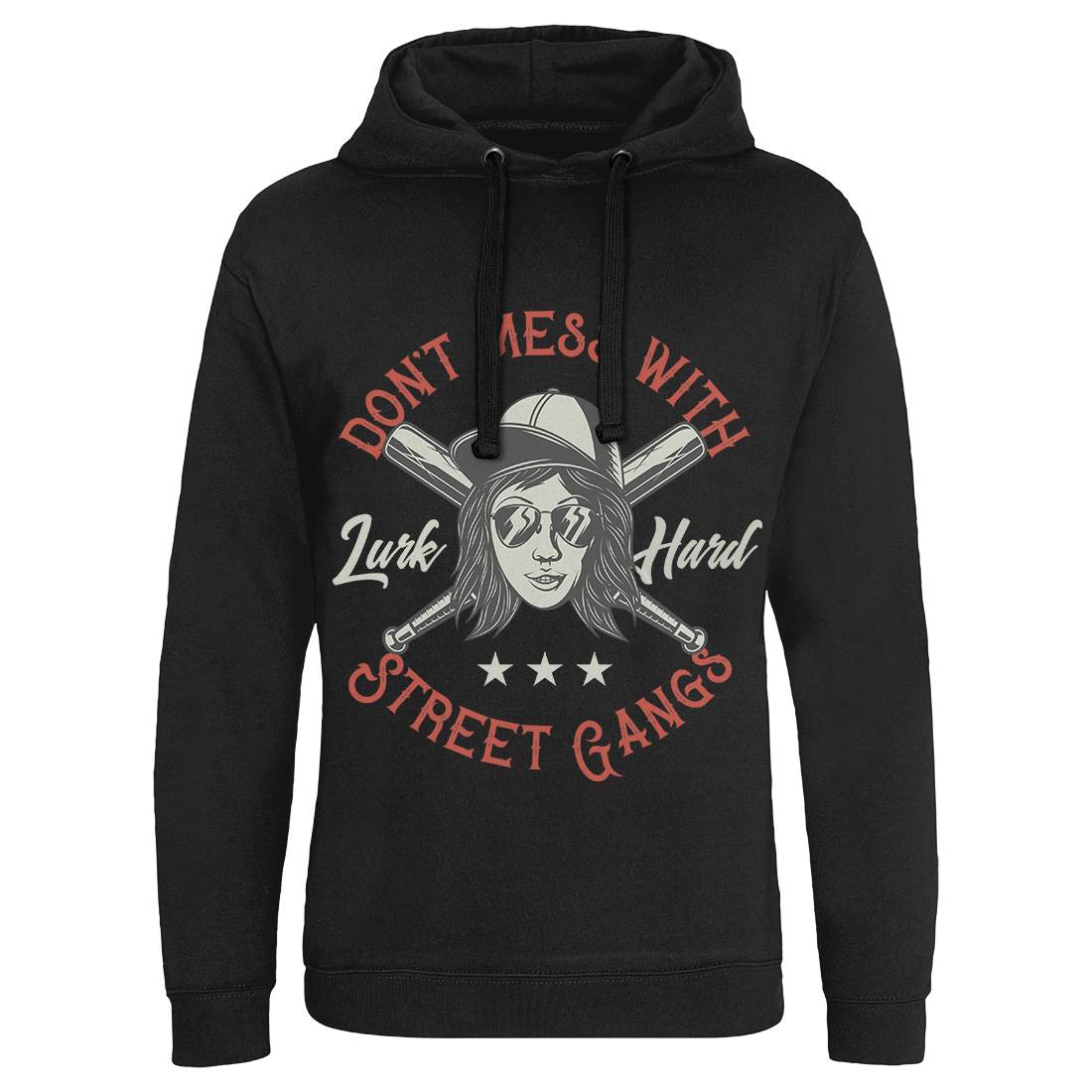 Don&#39;t Mess Street Gangs Mens Hoodie Without Pocket Retro D926