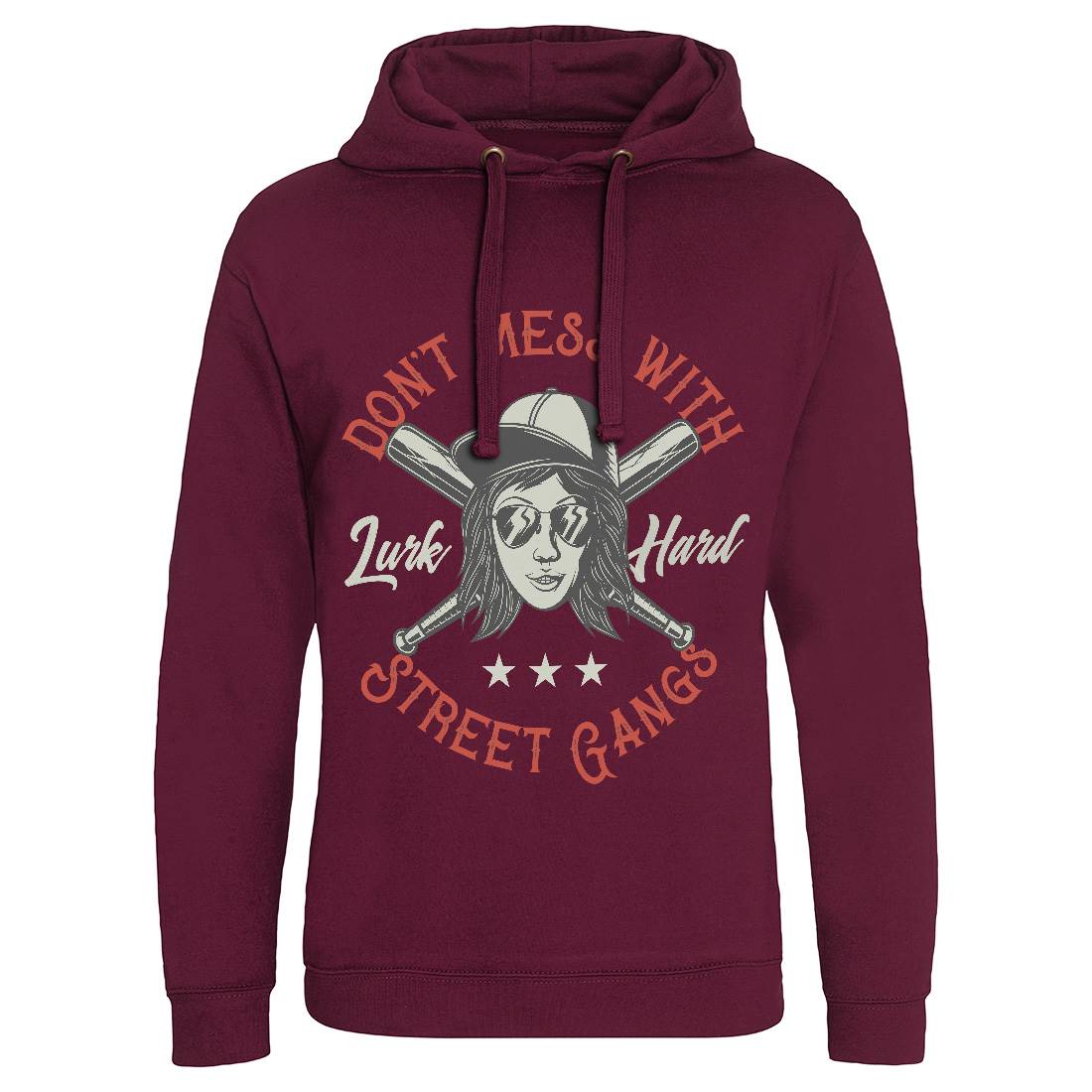 Don&#39;t Mess Street Gangs Mens Hoodie Without Pocket Retro D926