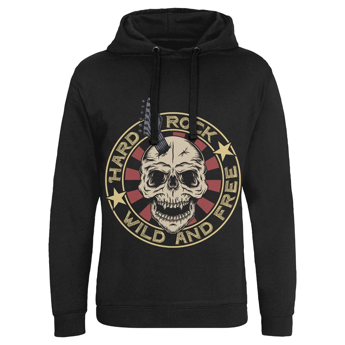 Hard Rock Mens Hoodie Without Pocket Music D941