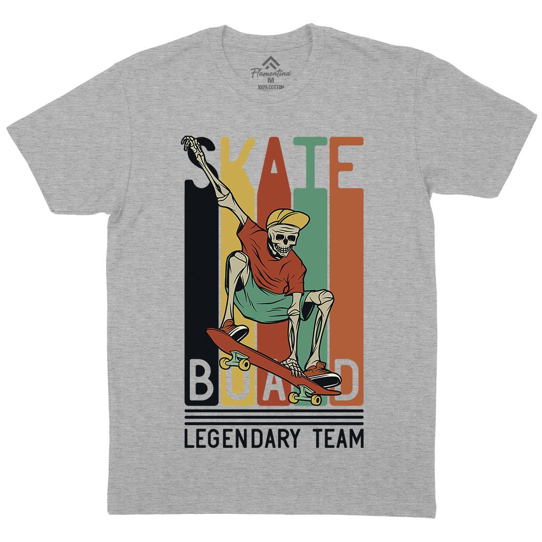 Legendary Team Mens Organic Crew Neck T-Shirt Skate D952