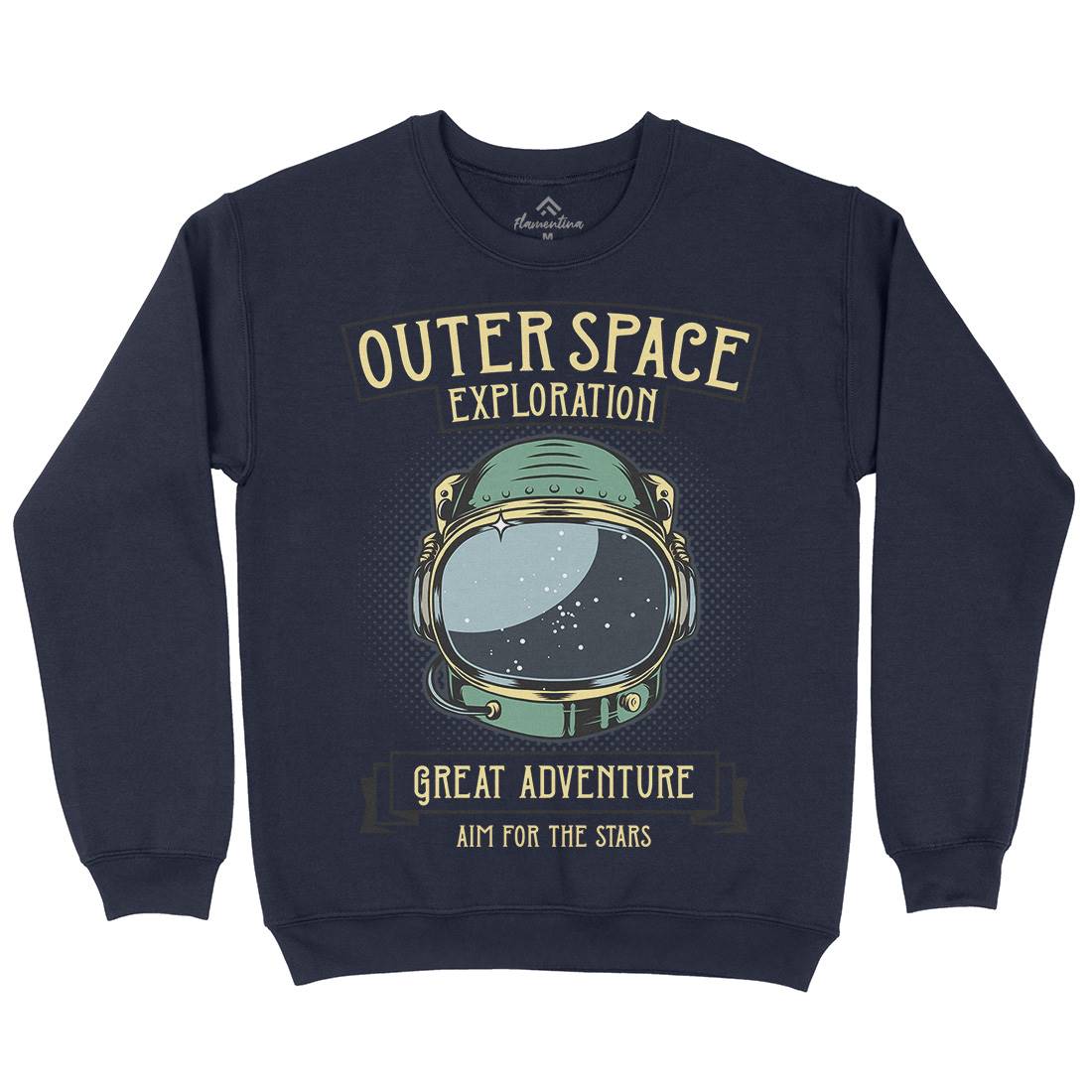Exploration Outer Kids Crew Neck Sweatshirt Space D957