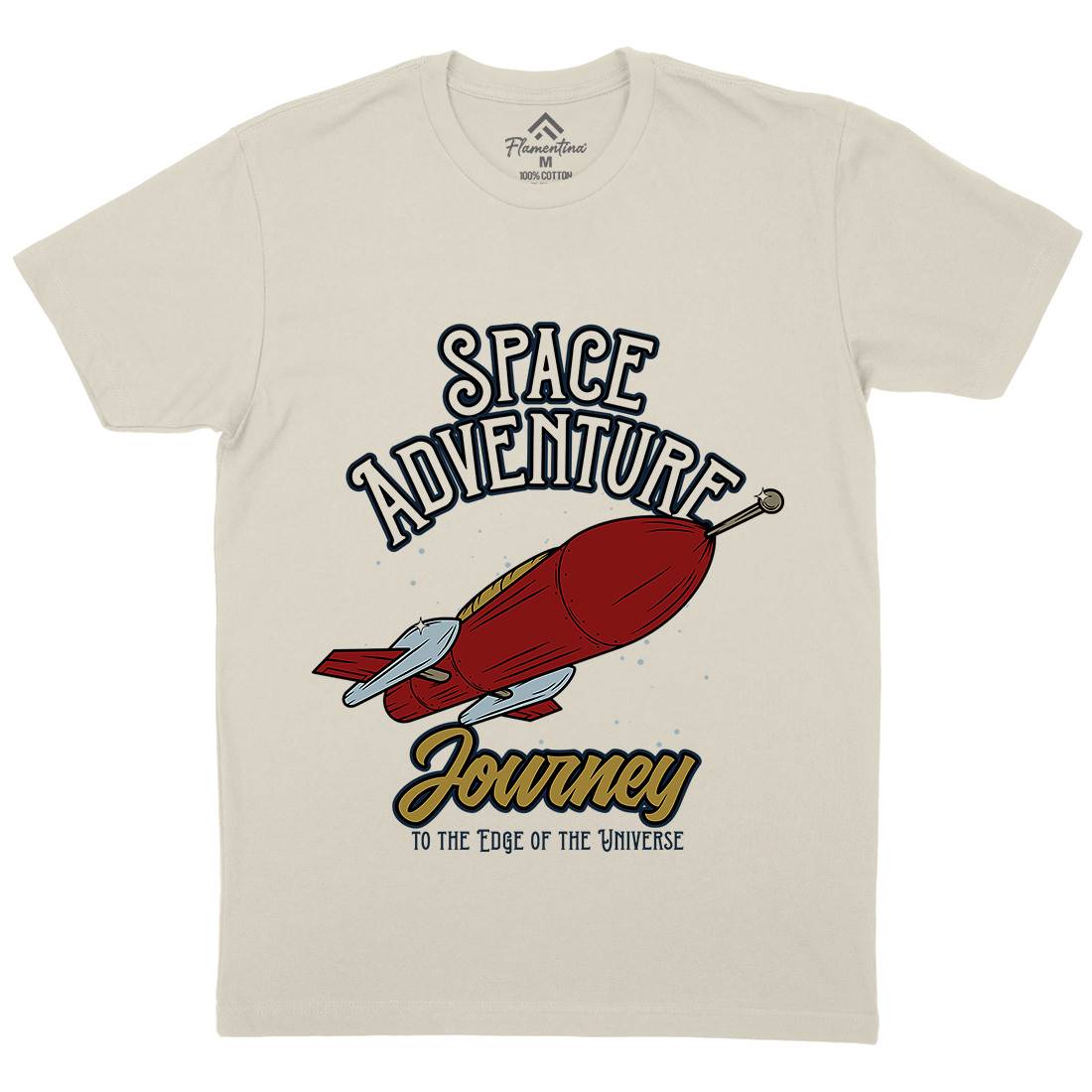 Adventure Mens Organic Crew Neck T-Shirt Space D978