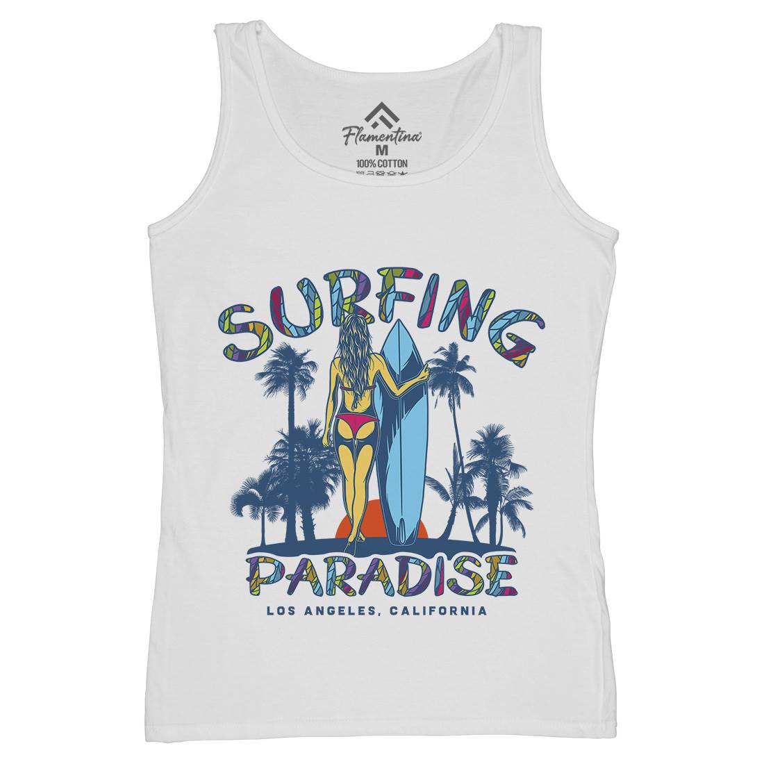 Surfing Paradise La Womens Organic Tank Top Vest Surf D990