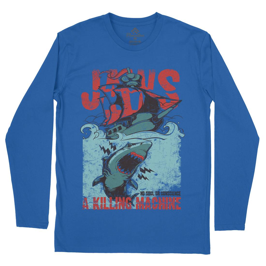 Jaws Mens Long Sleeve T-Shirt Horror A000
