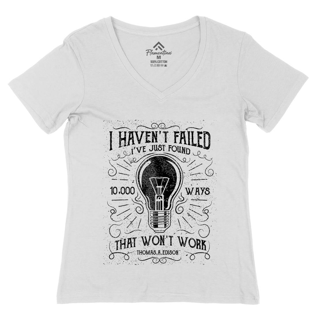 10000 Ways Womens Organic V-Neck T-Shirt Science A001