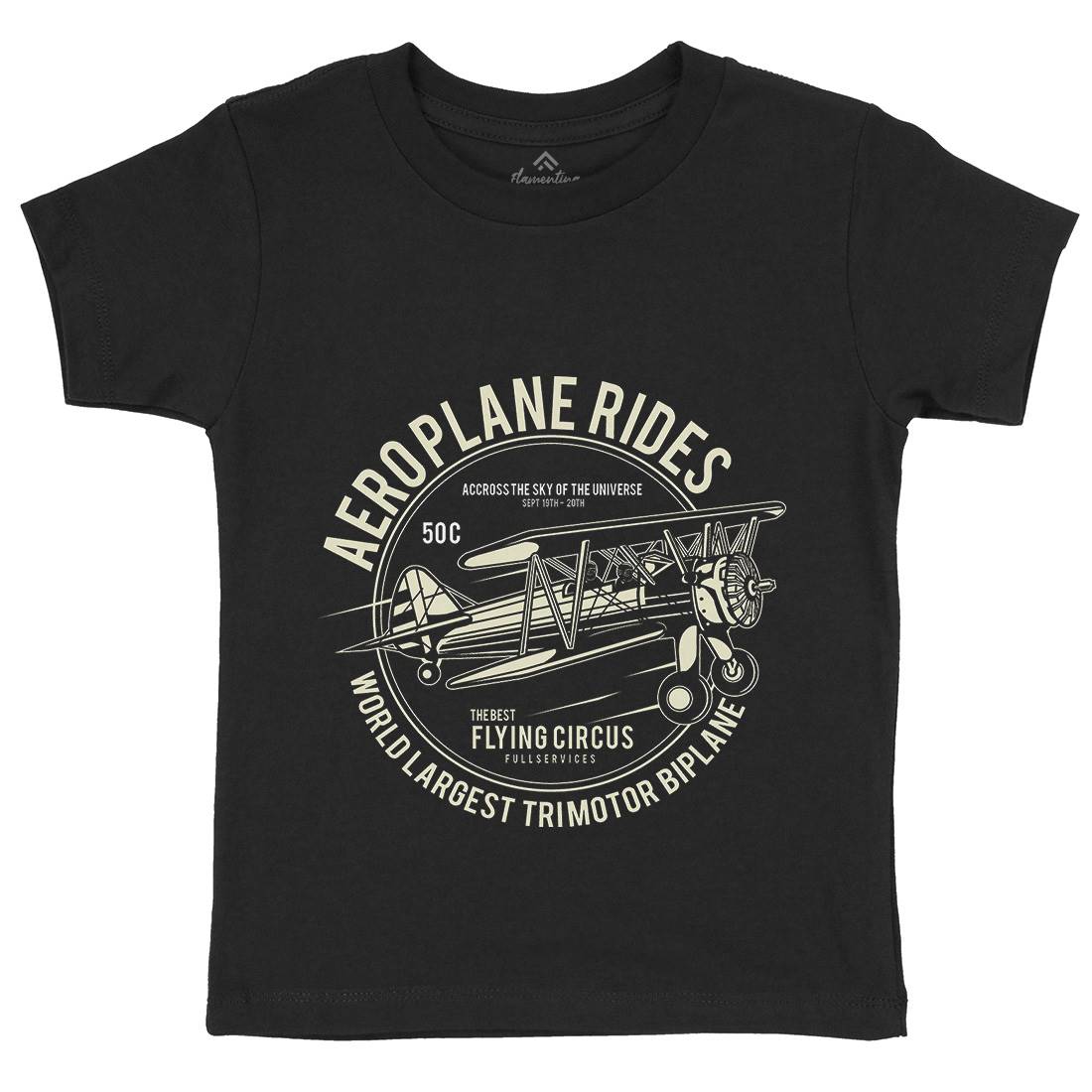 Aeroplane Kids Organic Crew Neck T-Shirt Vehicles A002