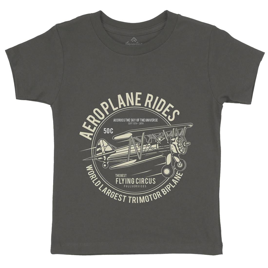Aeroplane Kids Crew Neck T-Shirt Vehicles A002