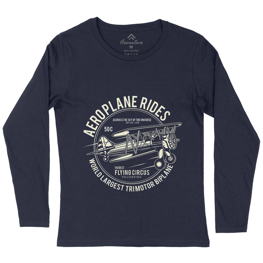 Aeroplane Womens Long Sleeve T-Shirt Vehicles A002