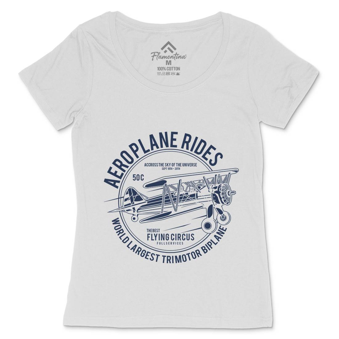 Aeroplane Womens Scoop Neck T-Shirt Vehicles A002