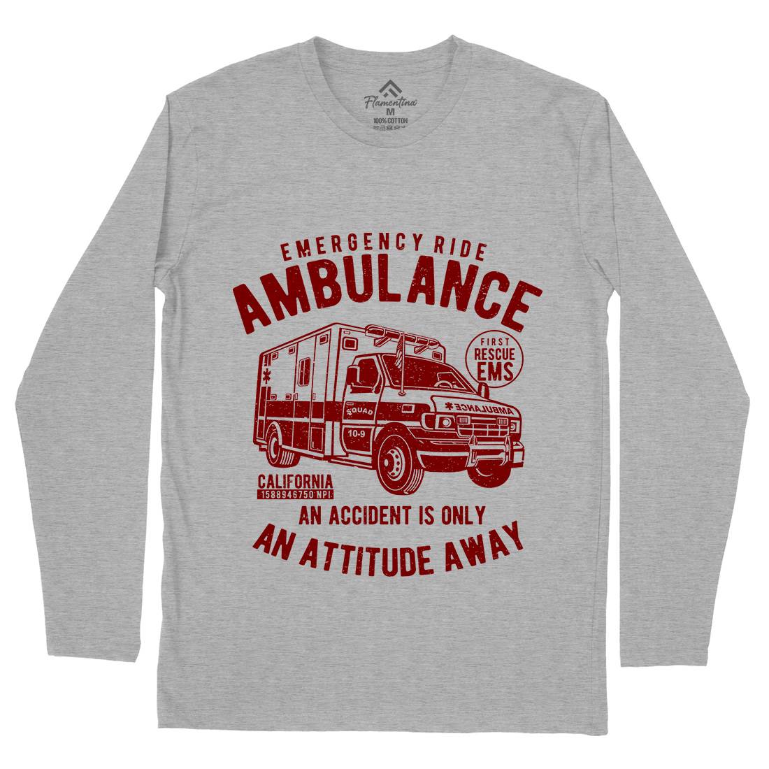 Ambulance Mens Long Sleeve T-Shirt Vehicles A003