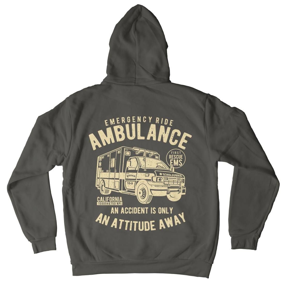 Ambulance Kids Crew Neck Hoodie Vehicles A003