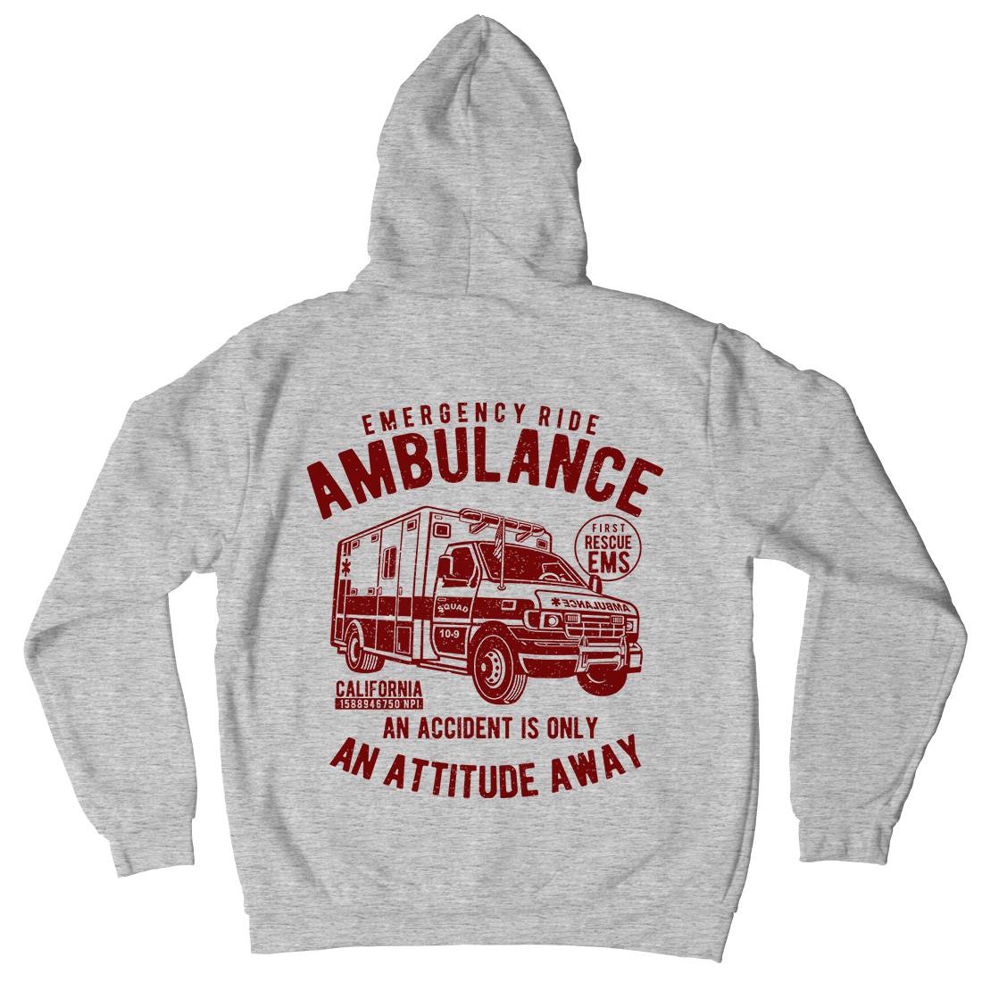 Ambulance Mens Hoodie With Pocket Vehicles A003