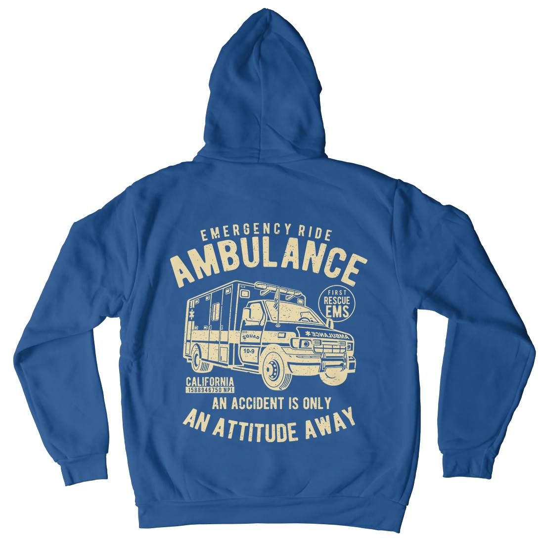Ambulance Mens Hoodie With Pocket Vehicles A003