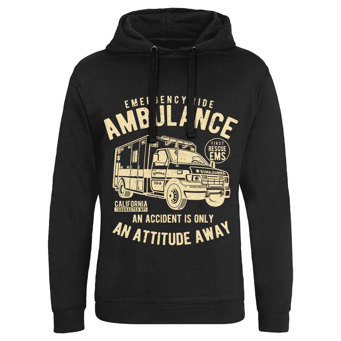 Ambulance Mens Hoodie Without Pocket Vehicles A003