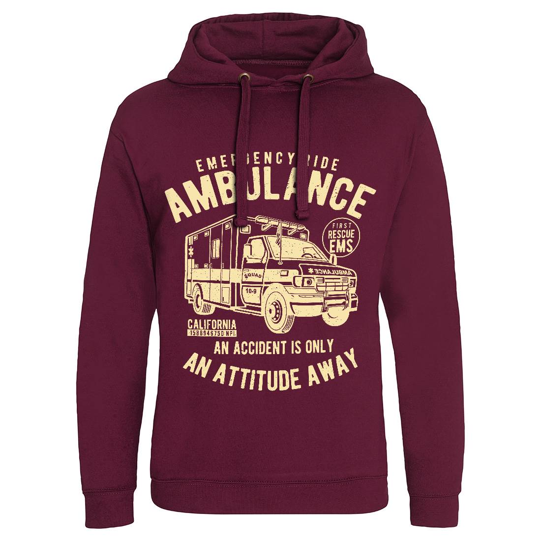 Ambulance Mens Hoodie Without Pocket Vehicles A003