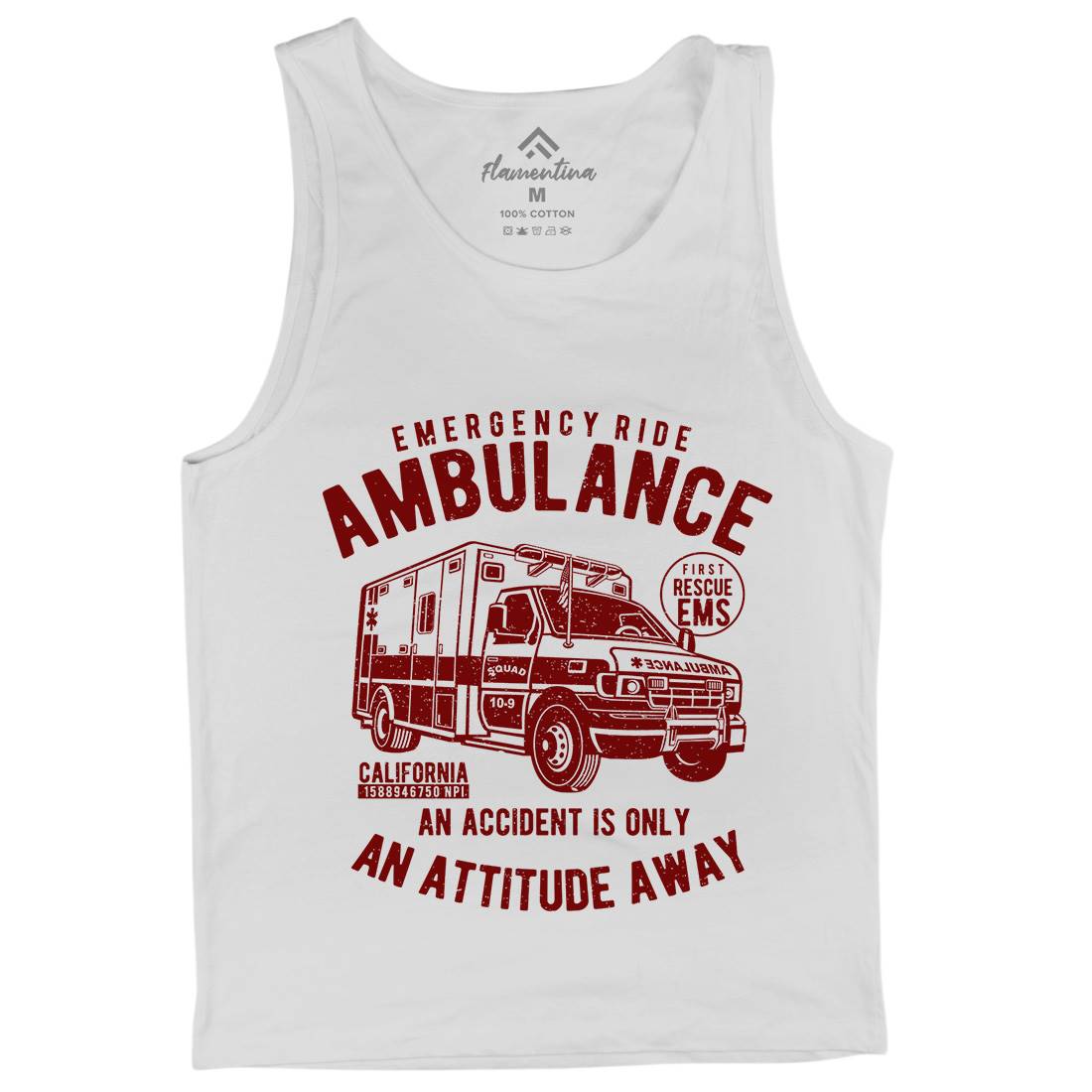 Ambulance Mens Tank Top Vest Vehicles A003