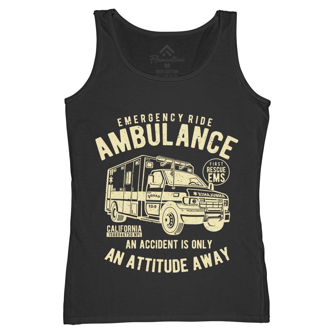 Ambulance Womens Organic Tank Top Vest Vehicles A003
